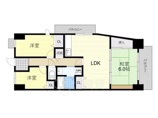旭エルフ【6階】の間取り