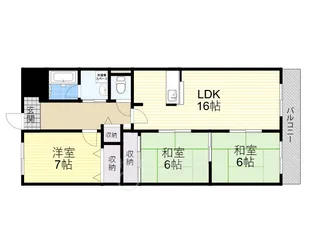 ルノン茨木2【2階】の間取り