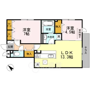 サンスクエア千里万博 A棟【1階】の間取り