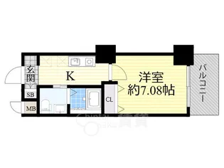 CASSIA豊中三国【7階】の間取り