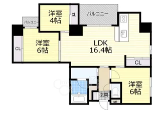 グランデージ池田栄本町【5階】の間取り