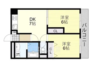 ロイヤルハイツ【7階】の間取り