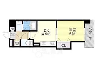 ワールド・シズ弐番館【4階】の間取り