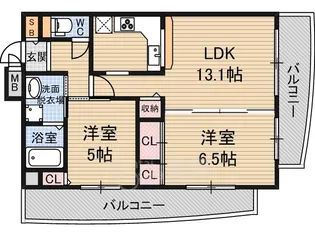 大阪府大阪市東淀川区上新庄3丁目【マンション】の間取り