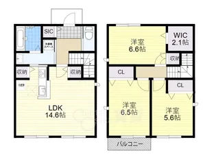 兵庫県川西市下加茂1丁目【一戸建】の間取り
