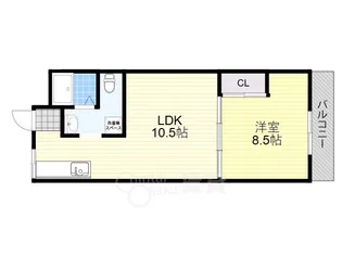 大阪府箕面市箕面3丁目【マンション】の間取り