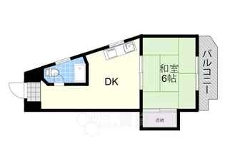 大阪府大阪市東淀川区東中島4丁目【マンション】の間取り