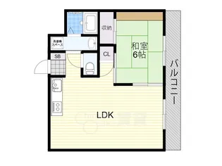 天王ビル【6階】の間取り