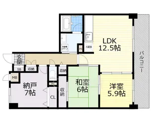 プラージュキシダ【2階】の間取り