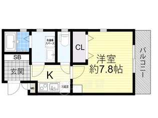 プルメリア東正雀【1階】の間取り