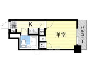 トーカン東淀川キャステール【8階】の間取り