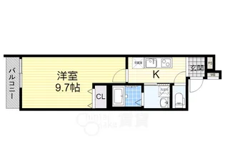 大阪府大阪市西淀川区野里1丁目【アパート】の間取り