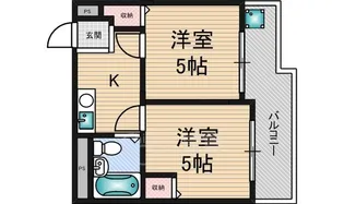 アメニティー新高二番館【8階】の間取り