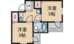 アメニティー新高二番館【2階】の間取り