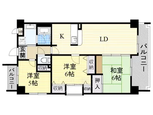 グランエール【4階】の間取り