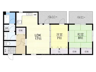 大阪府大阪市西淀川区花川2丁目【マンション】の間取り
