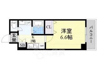 ロイヤルクイーンズパーク蛍池【6階】の間取り