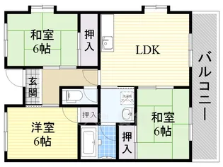 エクレール五月が丘【3階】の間取り