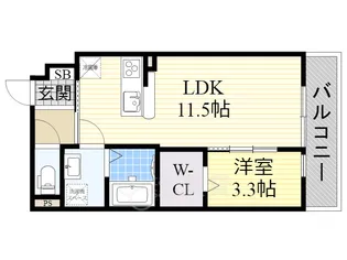 リブリ・昭和園【3階】の間取り