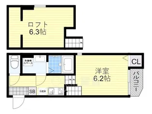大阪府池田市石橋4丁目【アパート】の間取り