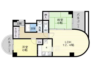 ノイメゾン京町堀【9階】の間取り