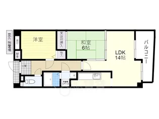 ハピネス743【6階】の間取り