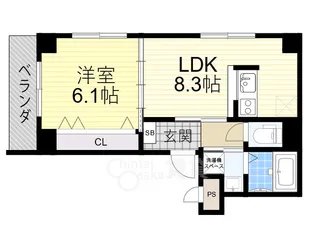 大阪府吹田市日の出町【マンション】の間取り