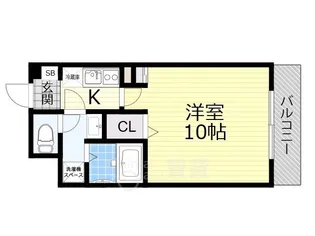 N緑地【4階】の間取り