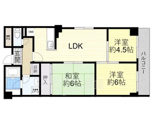 パークサイドマンション【4階】の間取り