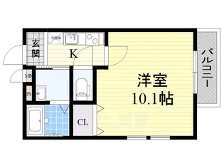 フジパレス吹田清和園Ⅰ番館【1階】の間取り