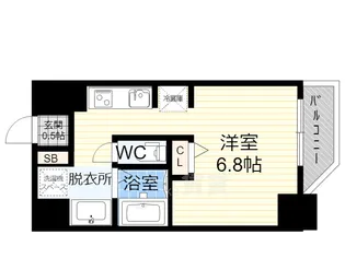 RIVER PARK FRONT 天神橋【5階】の間取り