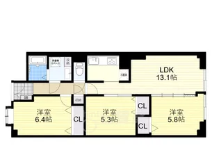 大阪府豊中市東豊中町4丁目【マンション】の間取り