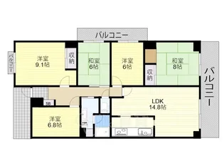 大阪府豊中市上新田1丁目【マンション】の間取り