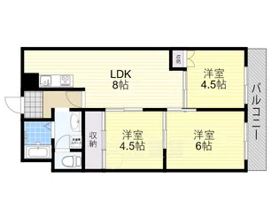 メゾン千里中央【2階】の間取り