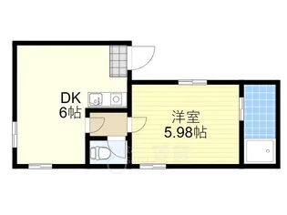 新大阪サンマンション2号館【1階】の間取り