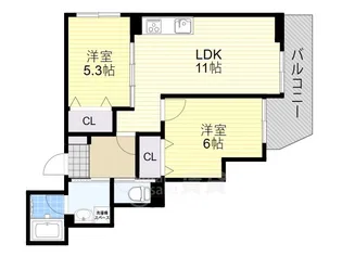 ヴェルメゾン吹田元町【2階】の間取り