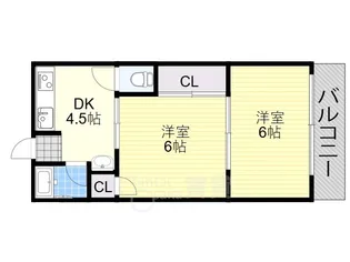 第1東唱ハイツ【1階】の間取り