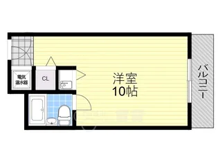 朝日プラザ新大阪【611号室】の間取り