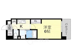 大阪府大阪市淀川区西三国1丁目【マンション】の間取り