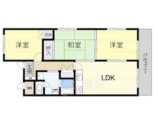 ライオンズマンション桃山台【3階】の間取り