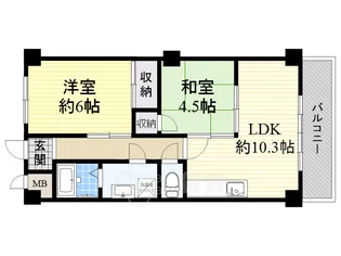アーバ姫島公園【4階】の間取り
