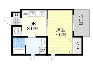 CASA OVEST【3階】の間取り