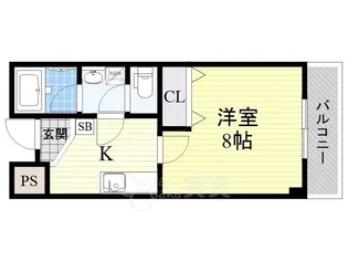 アムール千里丘【1階】の間取り