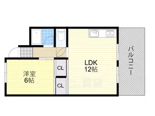 セントラルコート南桜塚【1階】の間取り