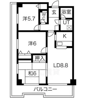 センチュリー上山手【2階】の間取り