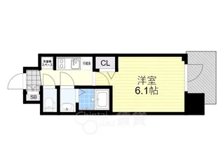 プレサンスOSAKA東成中本ハーヴィル【7階】の間取り