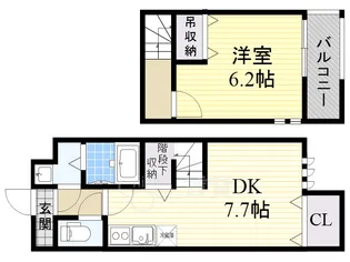 スリーハーブズ 服部寿町【1階】の間取り
