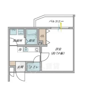 プルメリア阪大前【1階】の間取り