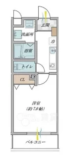 プルメリア阪大前【1階】の間取り