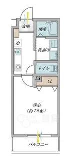 プルメリア阪大前【3階】の間取り